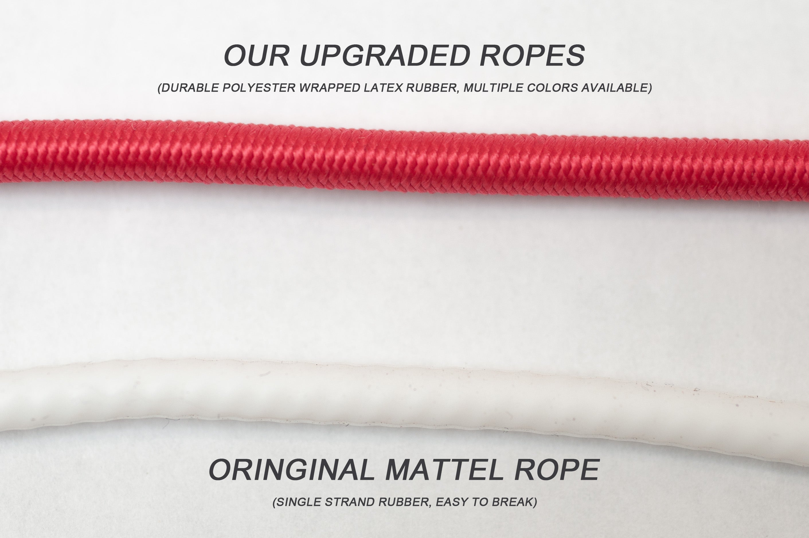 Premium Upgrade Replacement Ropes for Kids Toy Wrestling Ring (Mattel 12” x 12”) 1 set of 3 Ropes
