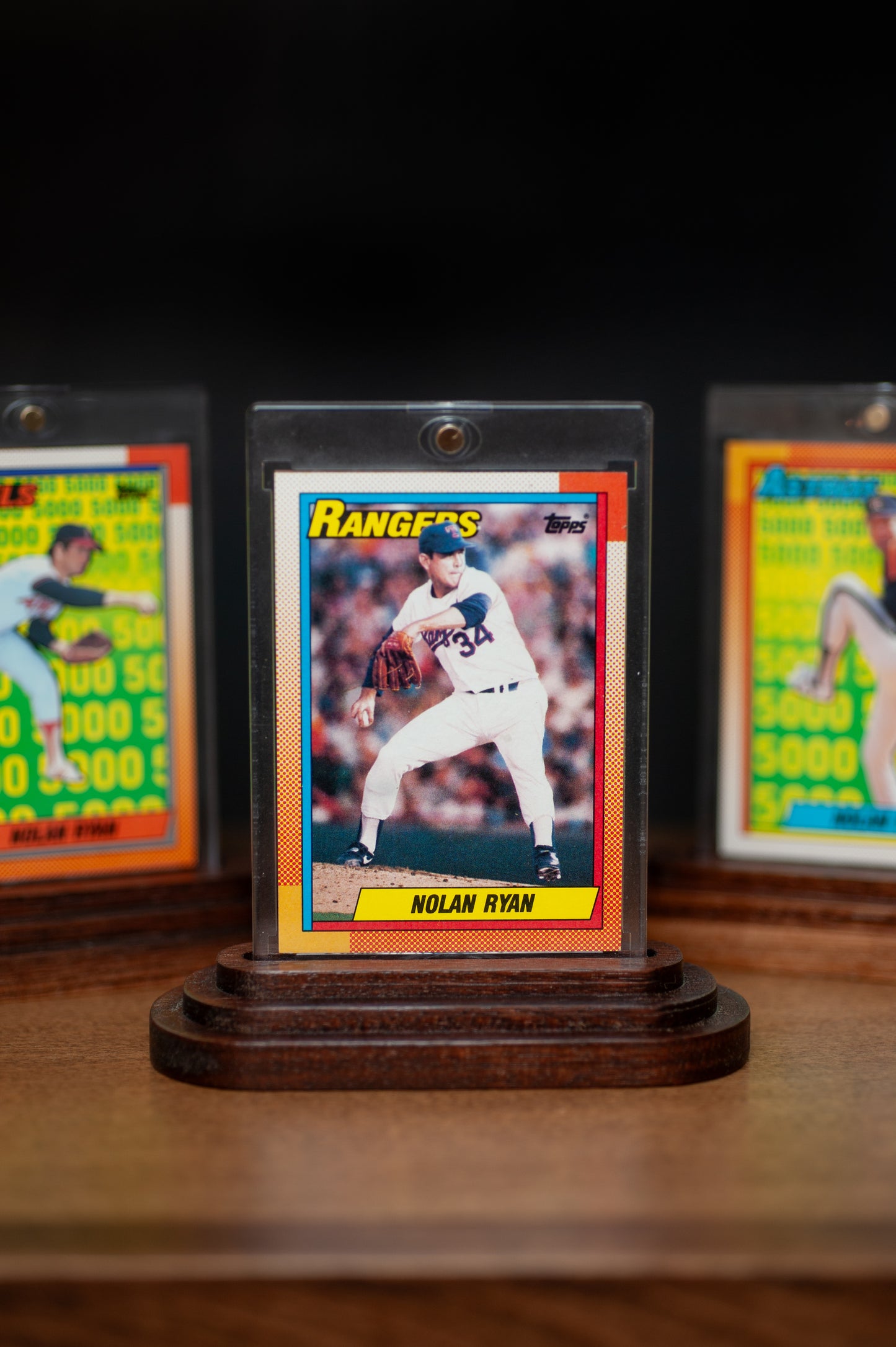 Trading Card Display Stand –  Walnut or Maple Solid Wood – Fits 35pt One Touch Cases