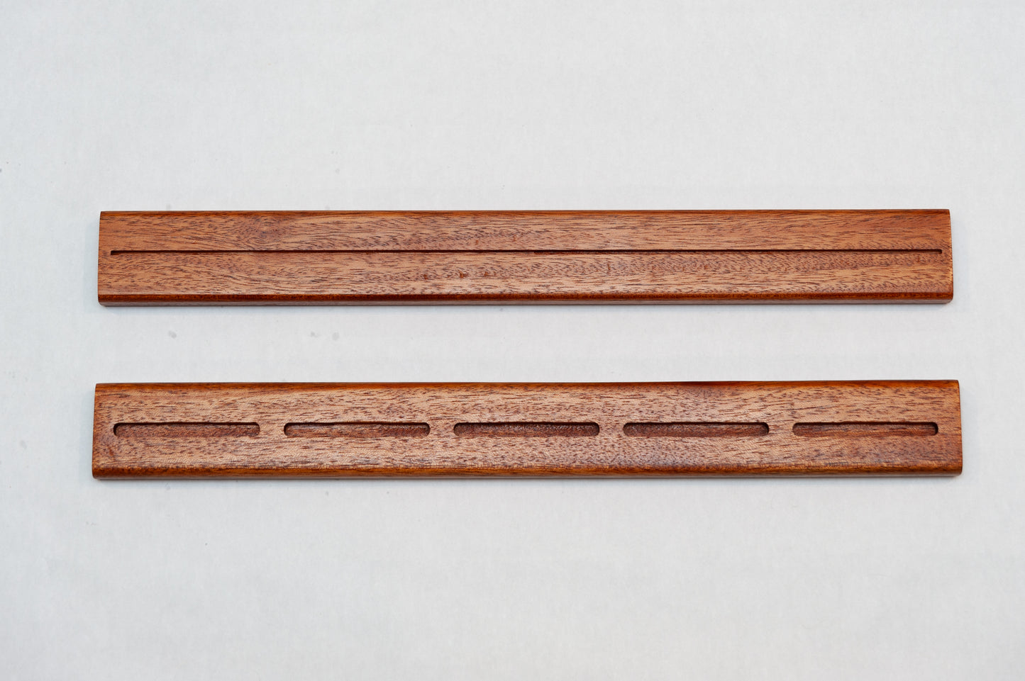 Trading Card Display Stand –  Solid Mahogany for 35pt One touch, and Top Loaders