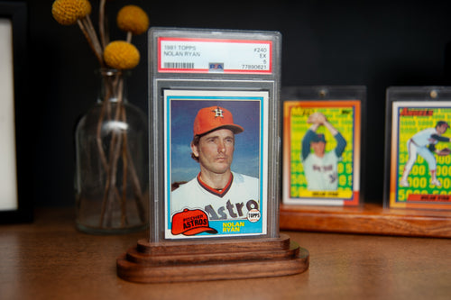 Deco Style PSA Graded Card Display Stand - Walnut or Maple Solid Wood
