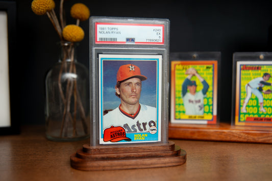 PSA Graded Card Display Stand - Walnut or Maple Solid Wood