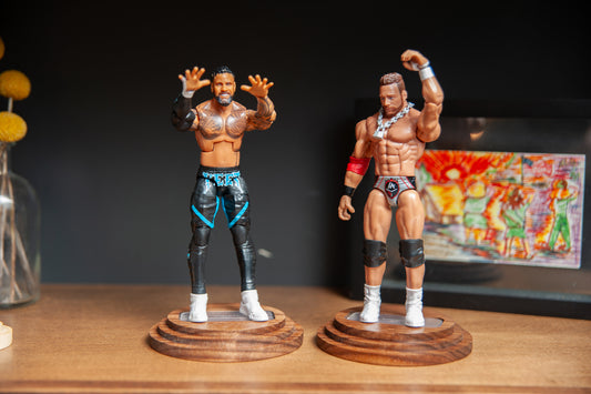 Solid wood Action Figure Display Stand for 6inch figures with Peg Base