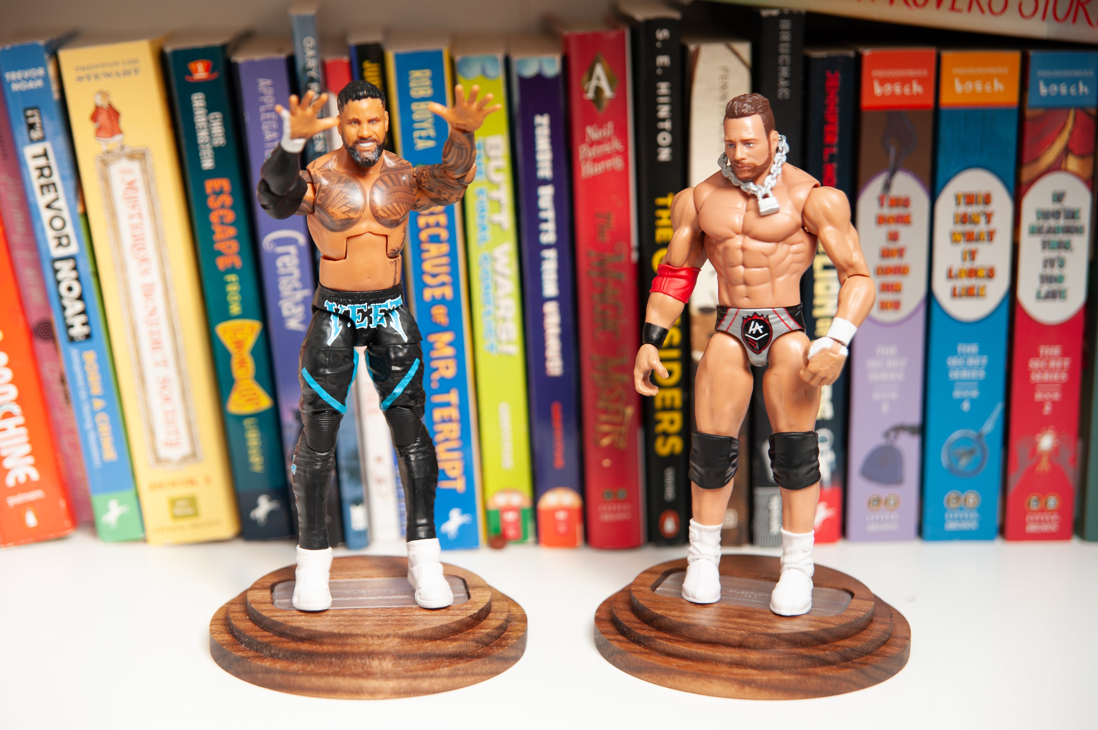 Solid wood Action Figure Display Stand for 6inch figures with Peg Base