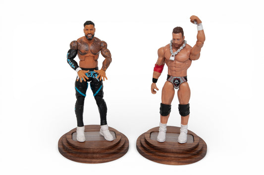 Solid wood Action Figure Display Stand for 6inch figures with Peg Base