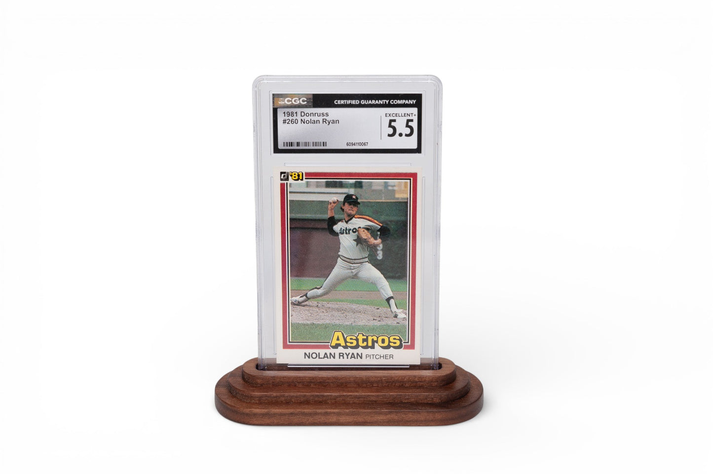 CGC Graded Card Display Stand - Solid Wood - Also works with 35pt One Touch Cases
