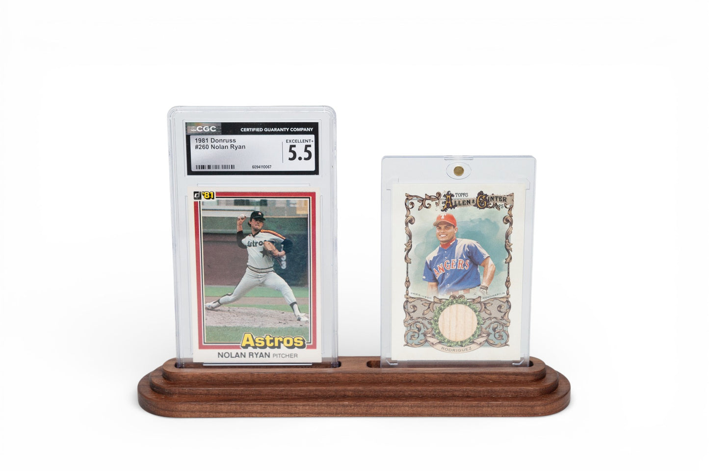 CGC Graded Card Display Stand - Solid Wood - Also works with 35pt One Touch Cases