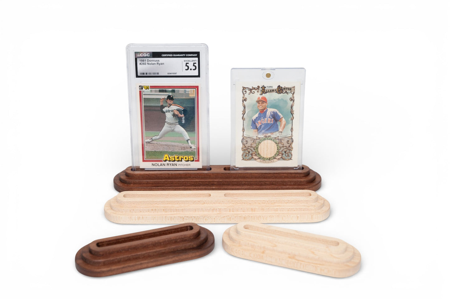 CGC Graded Card Display Stand - Solid Wood - Also works with 35pt One Touch Cases