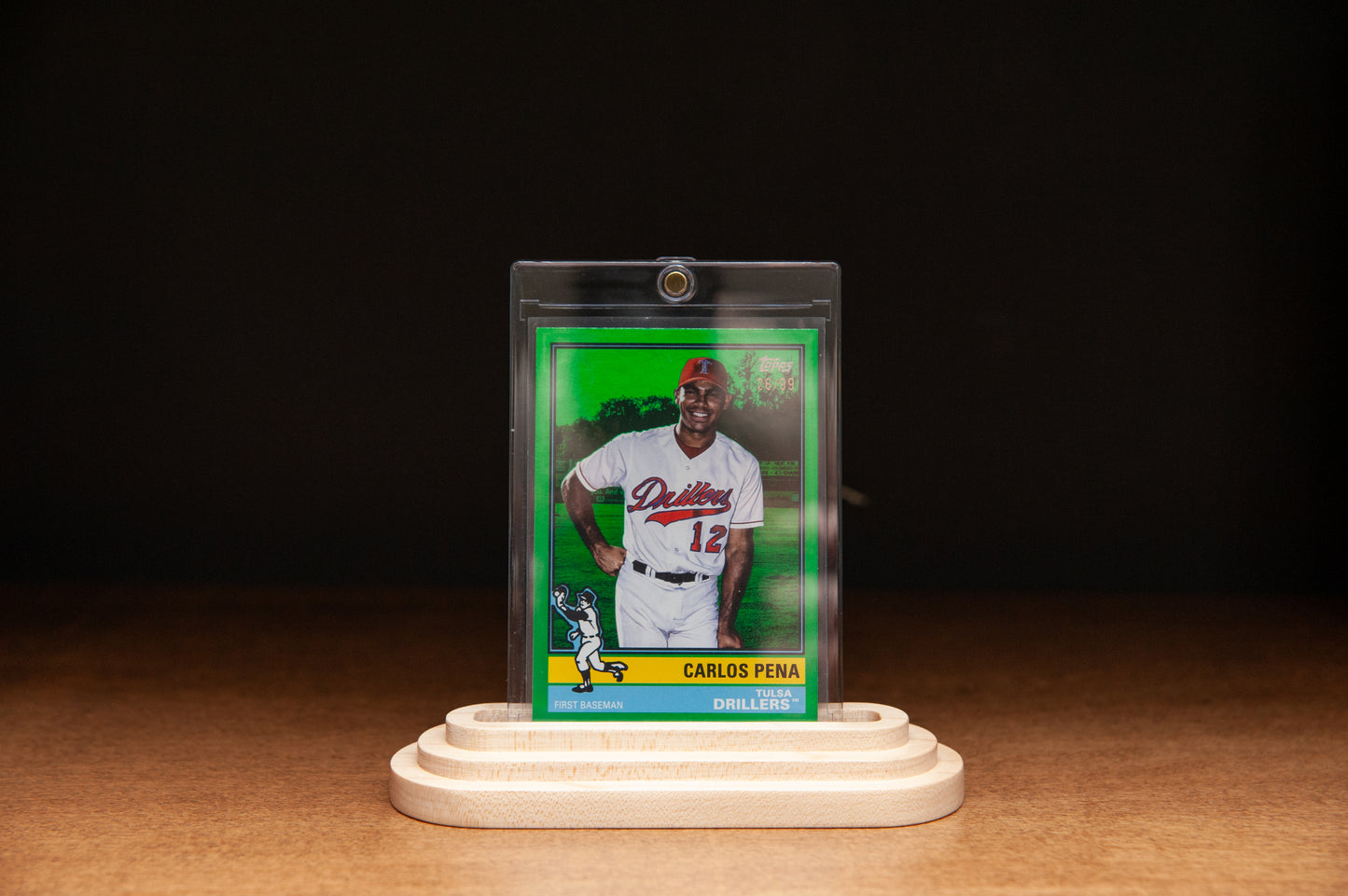SGC, Beckett Graded Card Display Stand - Solid Wood - Also works with 35pt Sleeved One Touch Cases