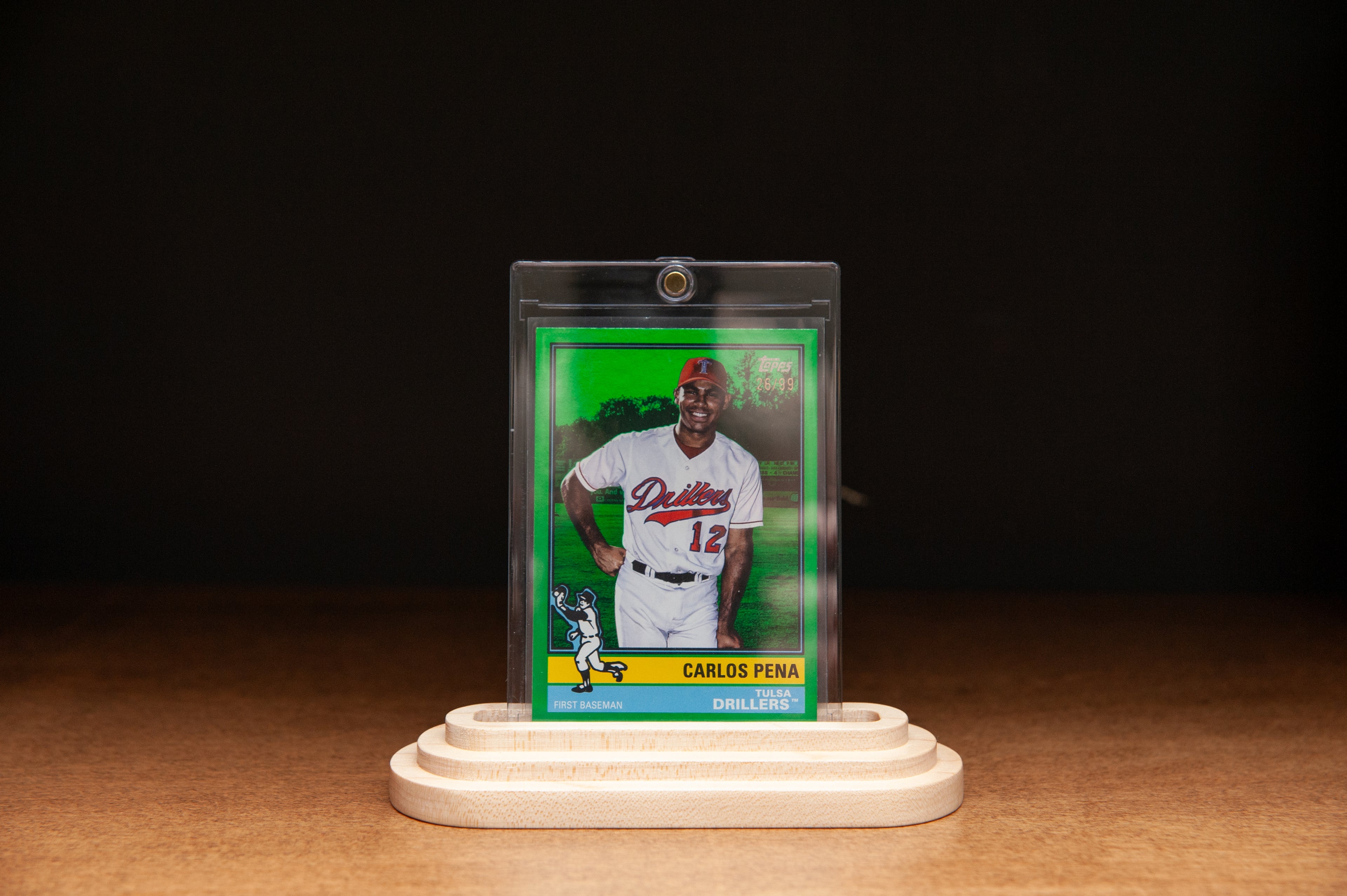 SGC, Beckett Graded Card Display Stand - Solid Wood - Also works with 35pt Sleeved One Touch Cases