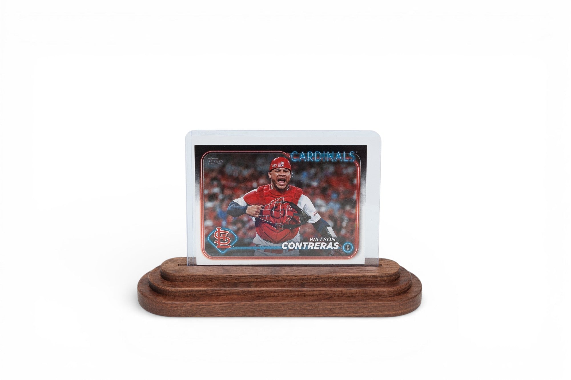 Top Loader Trading Card Display Stand –  Walnut or Maple Solid Wood