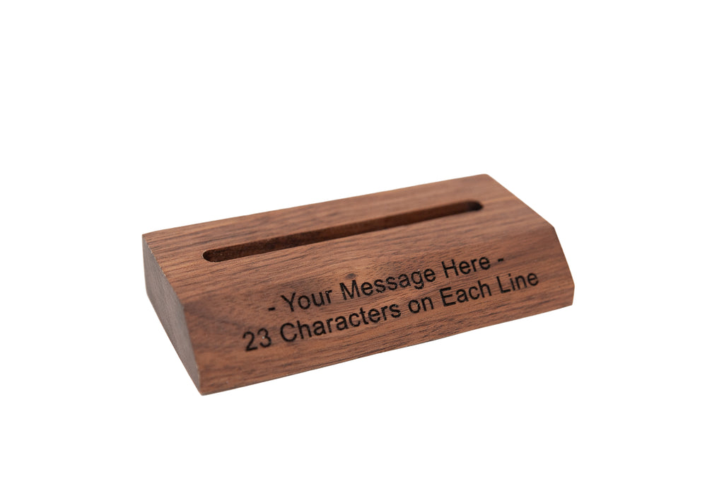 Personalized Trading Card Display Solid Wood – Custom Engraved for Graded and Ungraded Cards