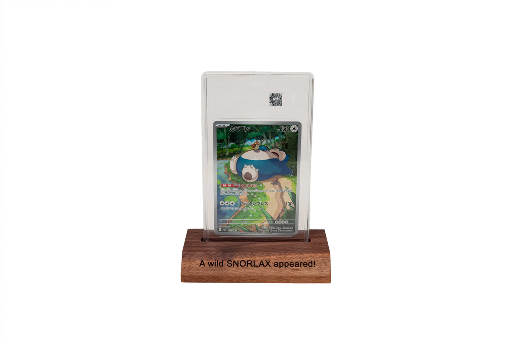 Personalized Trading Card Display Solid Wood – Custom Engraved for Graded and Ungraded Cards