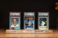 Live Edge PSA Graded Trading Card Display - Solid Walnut