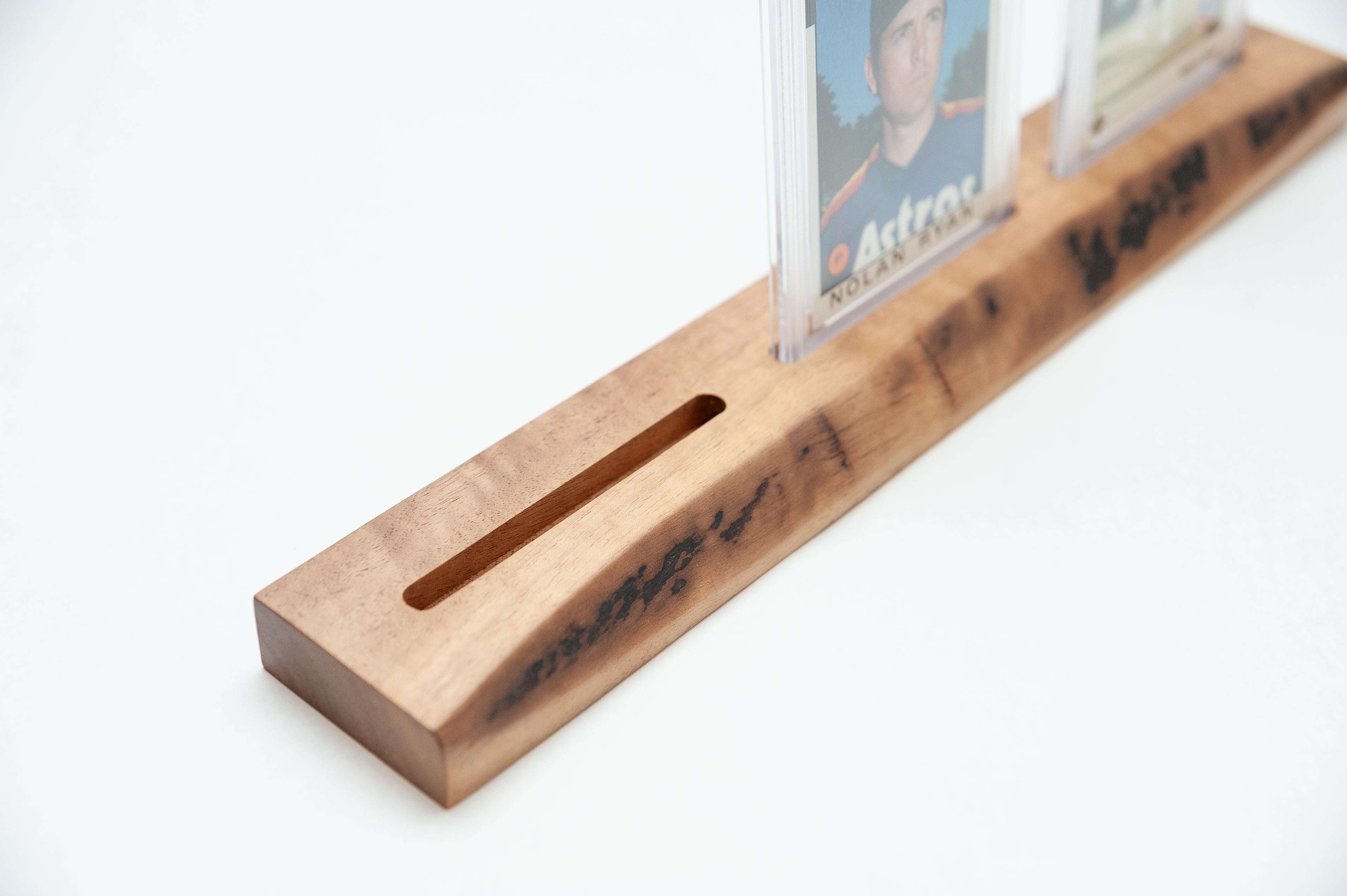 Live Edge PSA Graded Trading Card Display - Solid Walnut