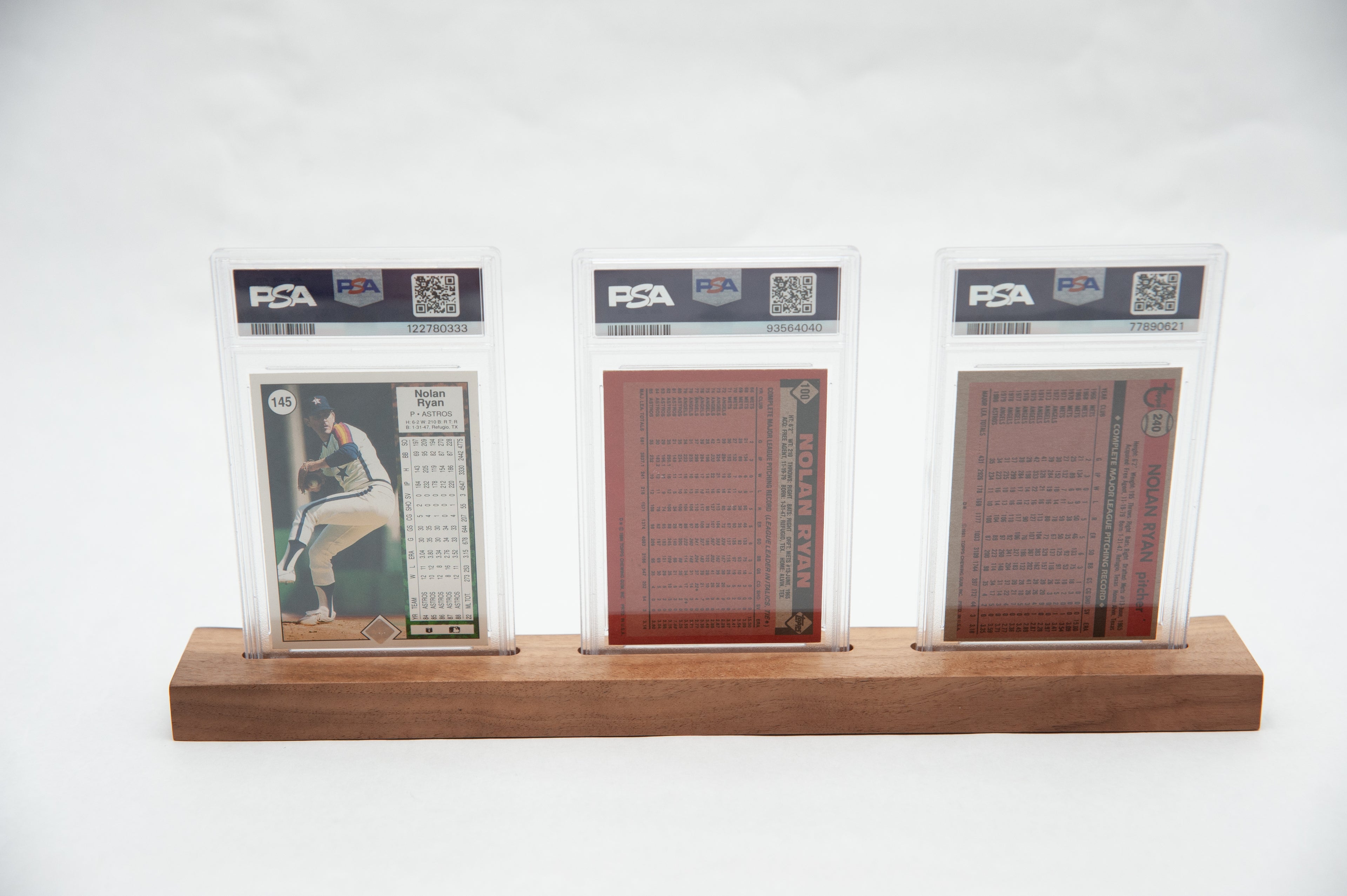 Live Edge PSA Graded Trading Card Display - Solid Walnut