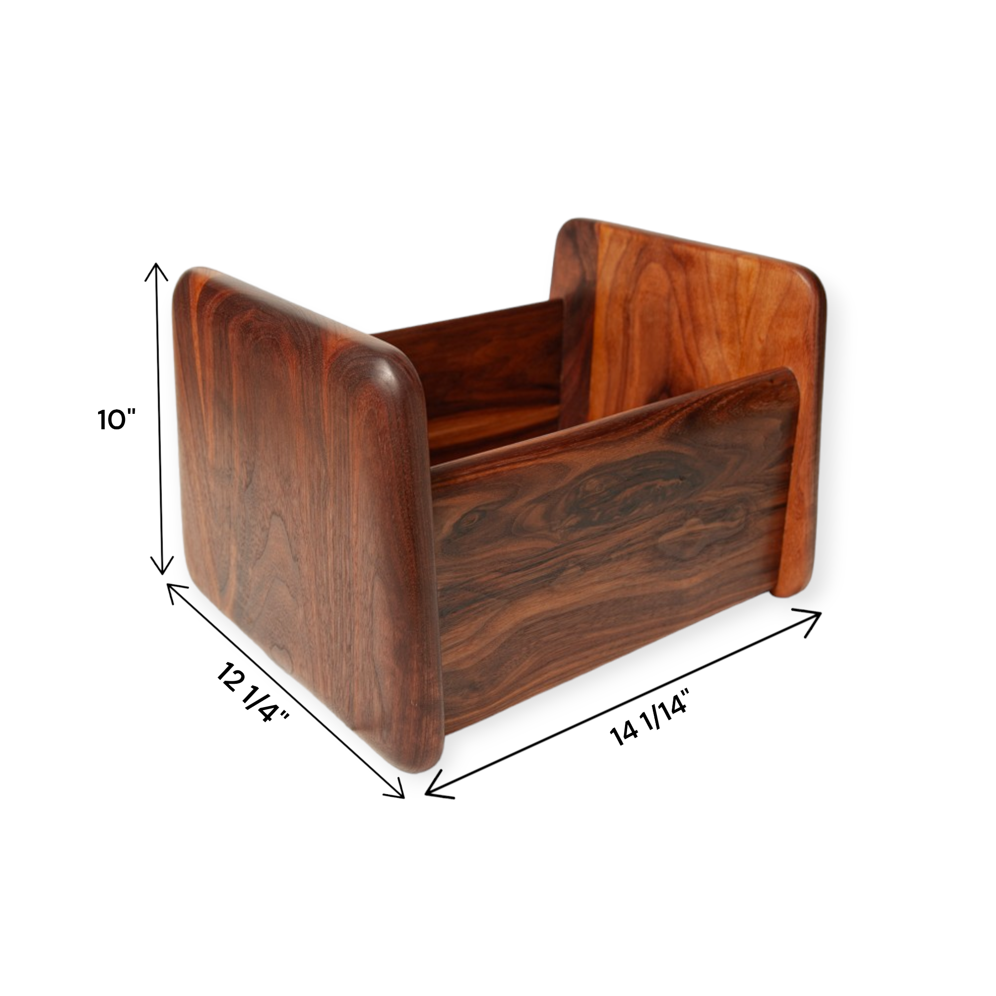 Knoten Walnut Record Storage Crate